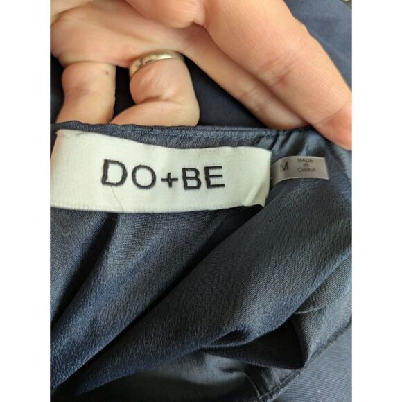 DO+BE Dress Womens Medium Asymmetrical Lined One Shoulder Drape Sleeve‎ Mini - Picture 7 of 10